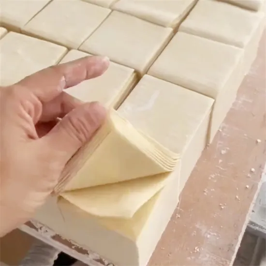 Automatische Wonton-Wrapper-Maschine Gyoza Skin Dumpling Wrapper-Herstellungsmaschine