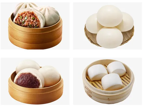 Automatische Maschine zur Herstellung gedämpfter gefüllter Brötchen Baozi Momo aus Edelstahl 304