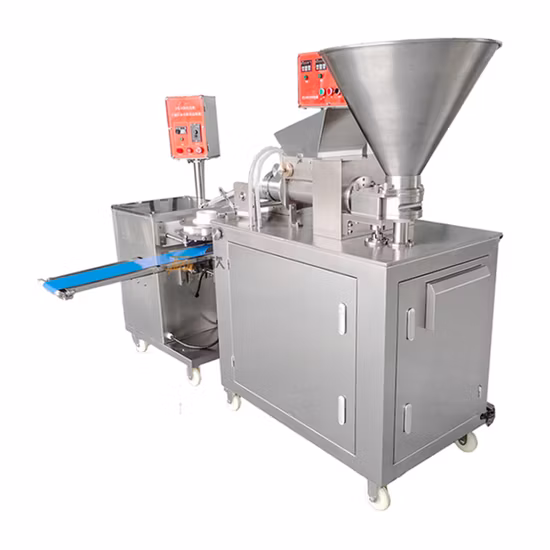 Automatische Maschine zur Herstellung kleiner Momo-Brötchen, gedämpftes Gemüse, gedämpfte gefüllte Brötchen, Baozi-Maschine